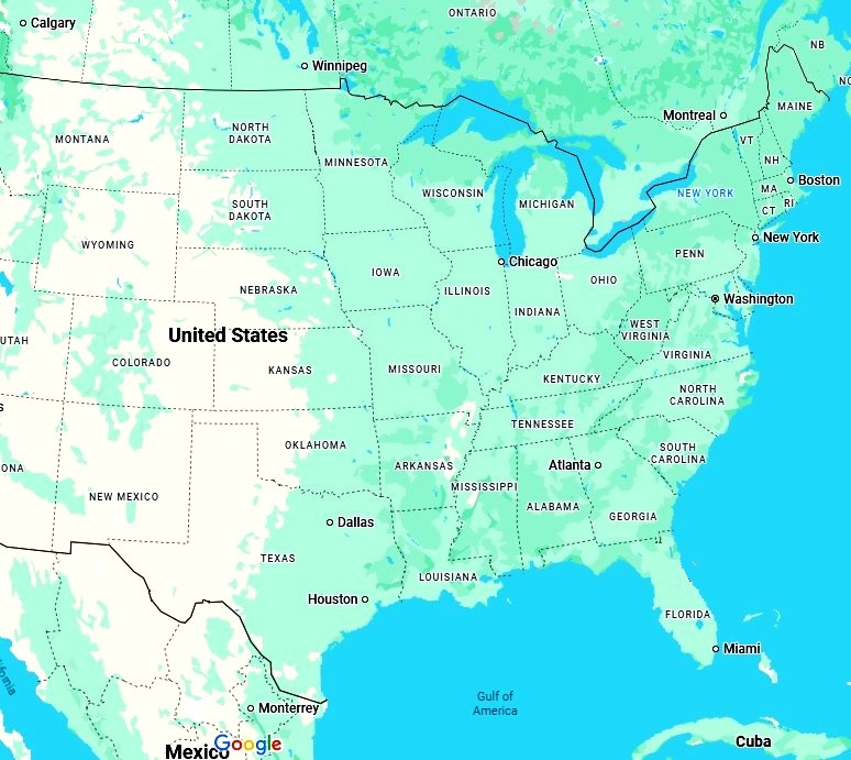 Eastern US Map